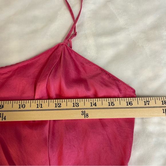 Vintage 1999 Victoria's Secret Y2K 100% Silk Raspberry Satin Dress sz M Fairy - Picture 9 of 12